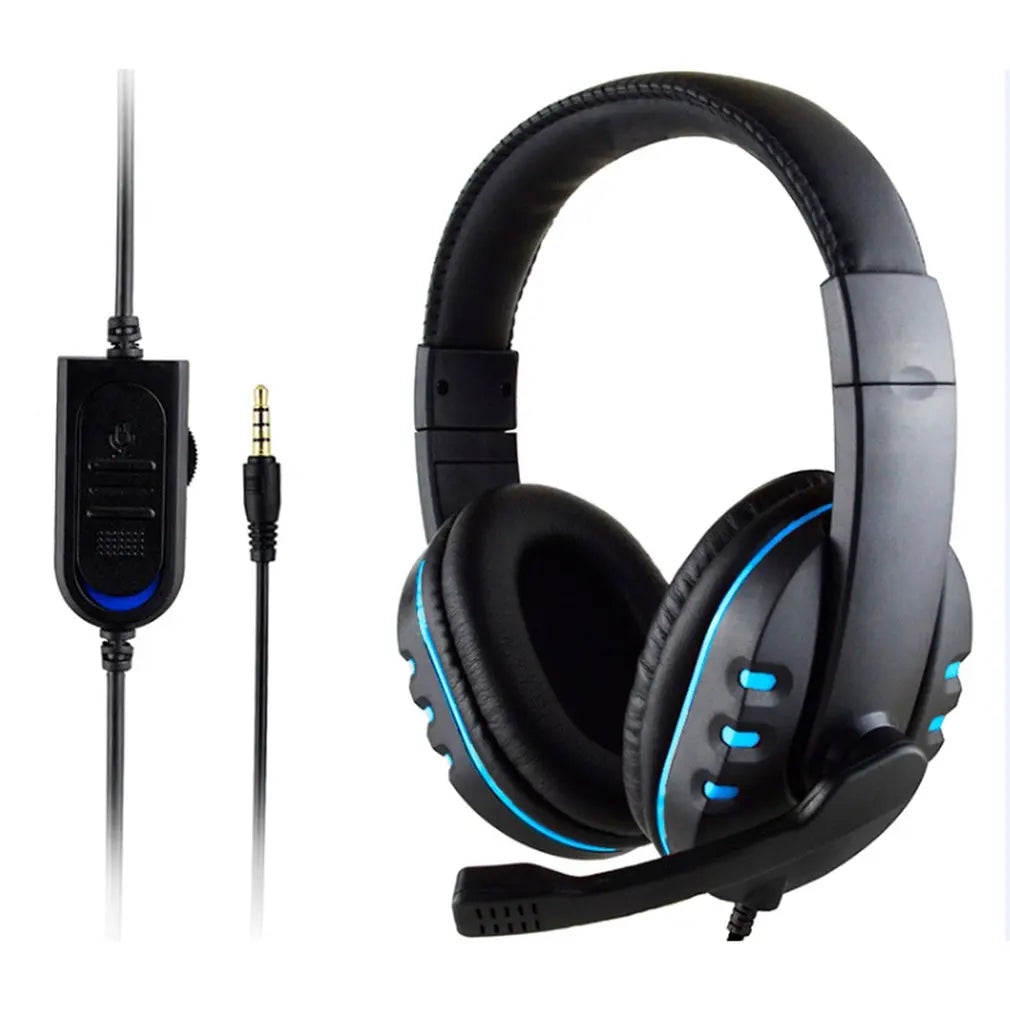 Casque gaming filaire noir et bleu
