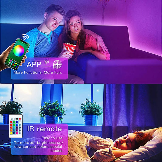 Ruban LED RGB pour TV piloté par application – vue 2