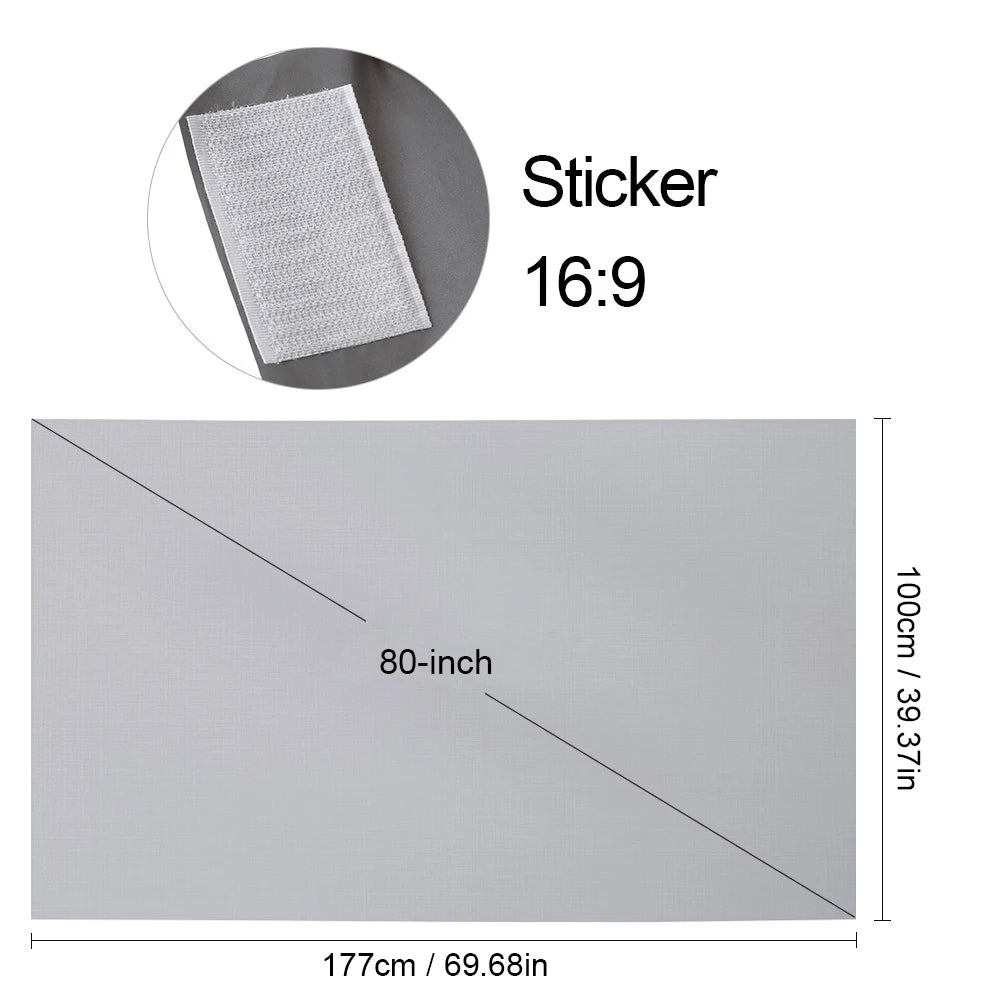 Écran de projection pliable 80 pouces