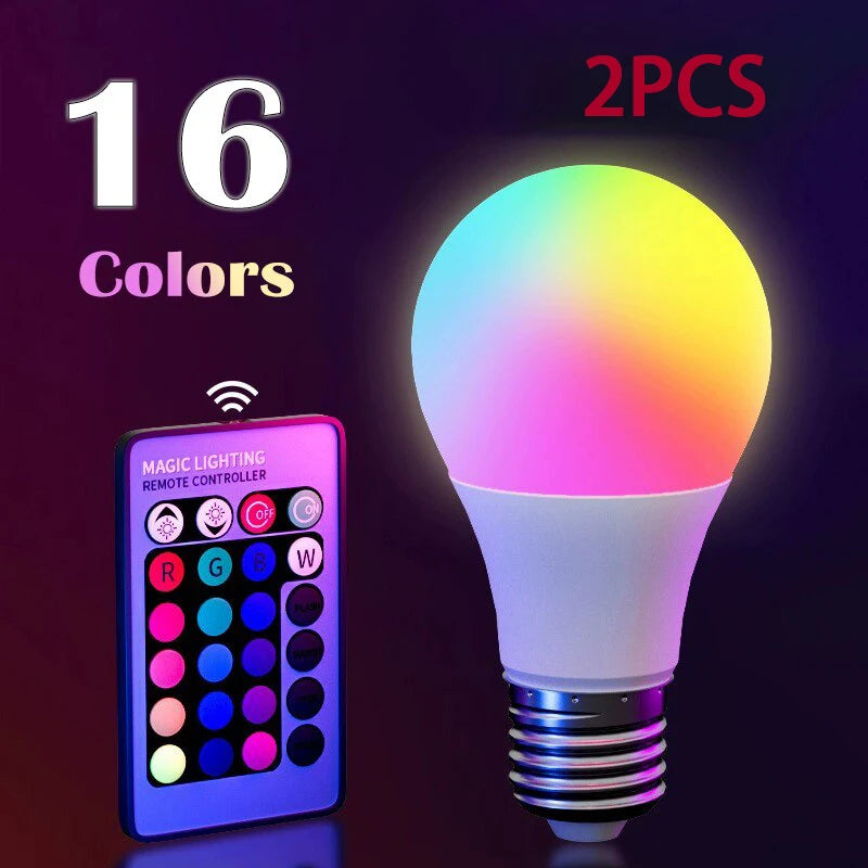 Ampoule LED RGB E27 – 16 Couleurs avec Télécommande