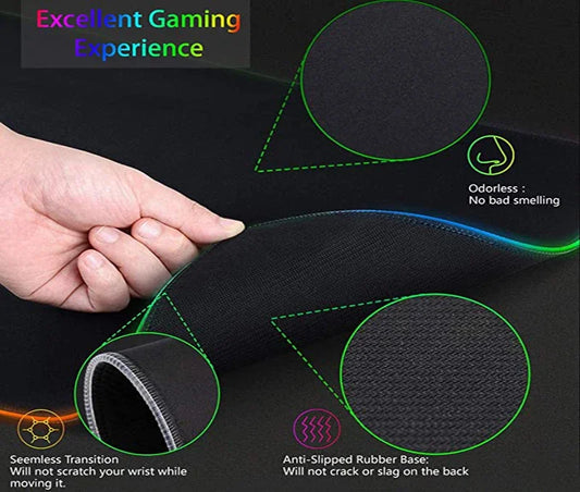 Tapis de souris XXL RGB LED pour setup gaming – vue 2