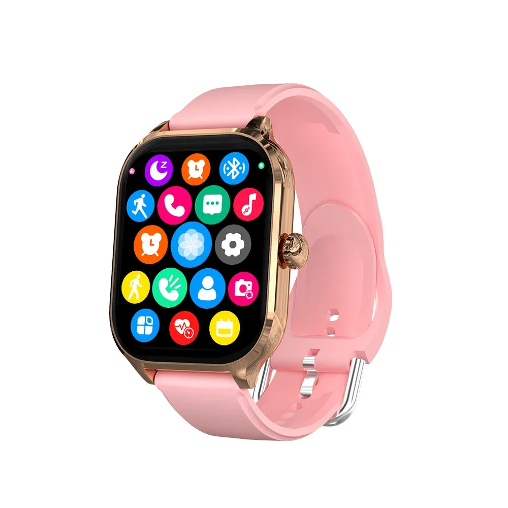 Montre connectée appels Bluetooth 2,01 pouces coloris rose