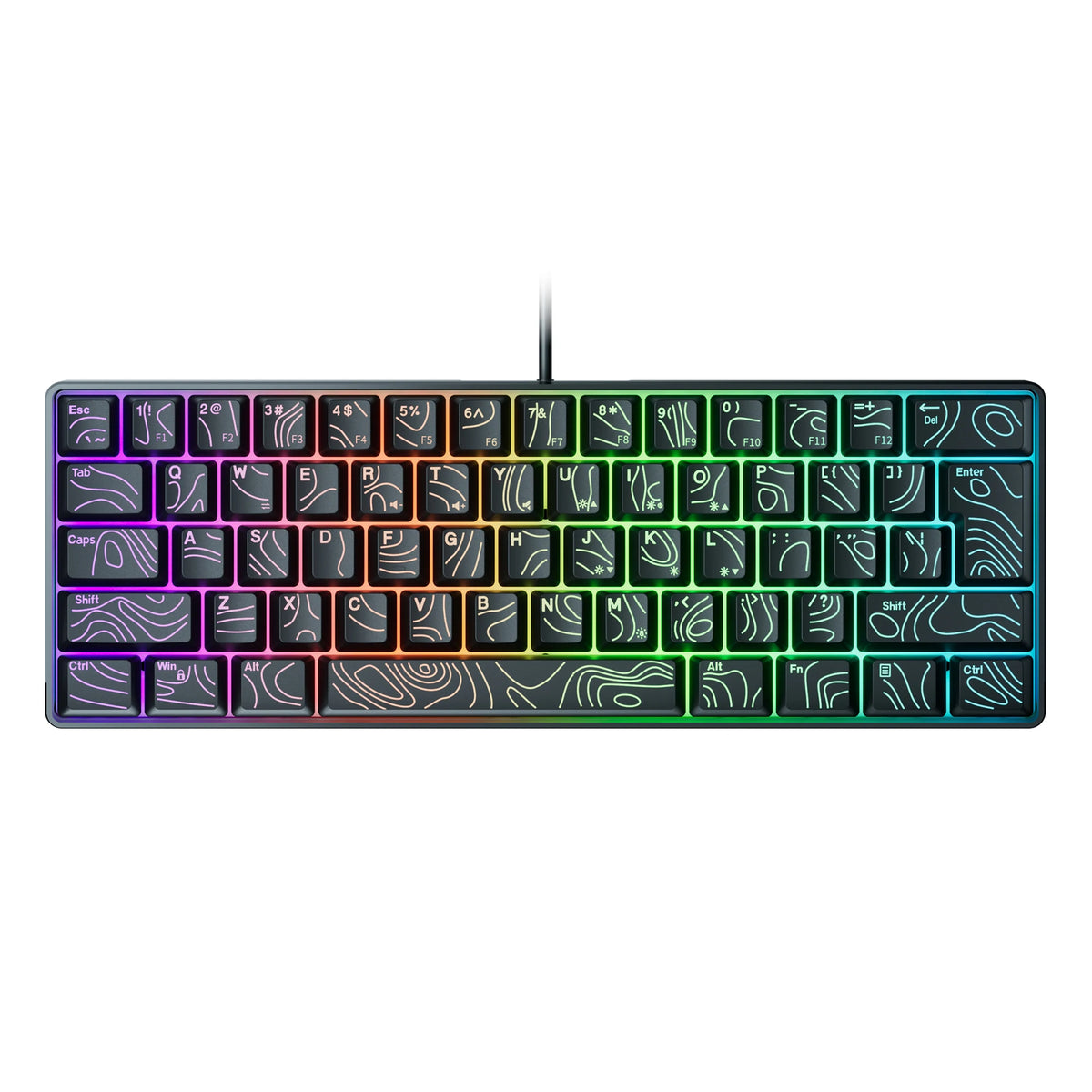 Clavier Gaming Compact 60% RGB – Format Mini