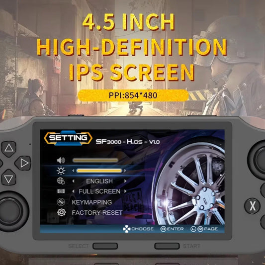 Console de jeu rétro portable SF3000 écran 4,5 pouces – vue 2