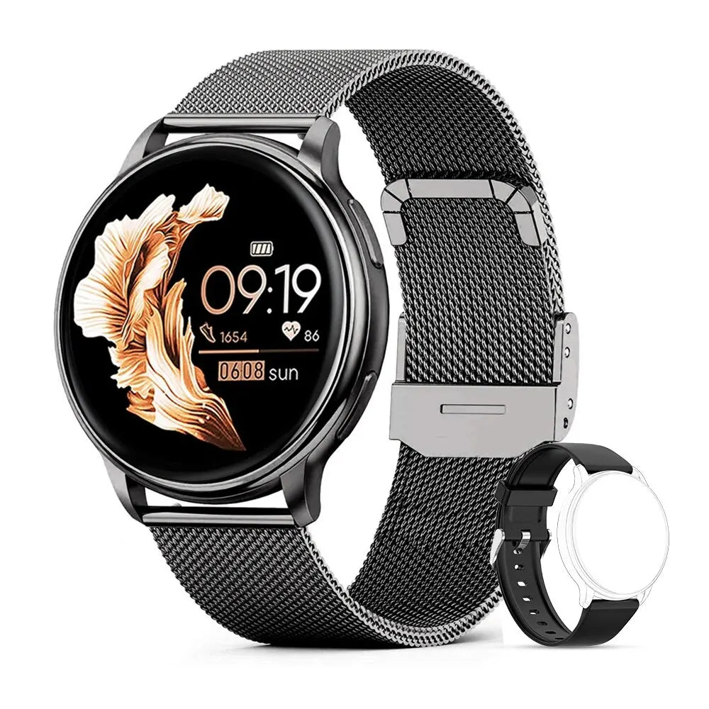 Montre Connectée Appels Bluetooth – Cadrans Personnalisables, 100+ Sports, IP68