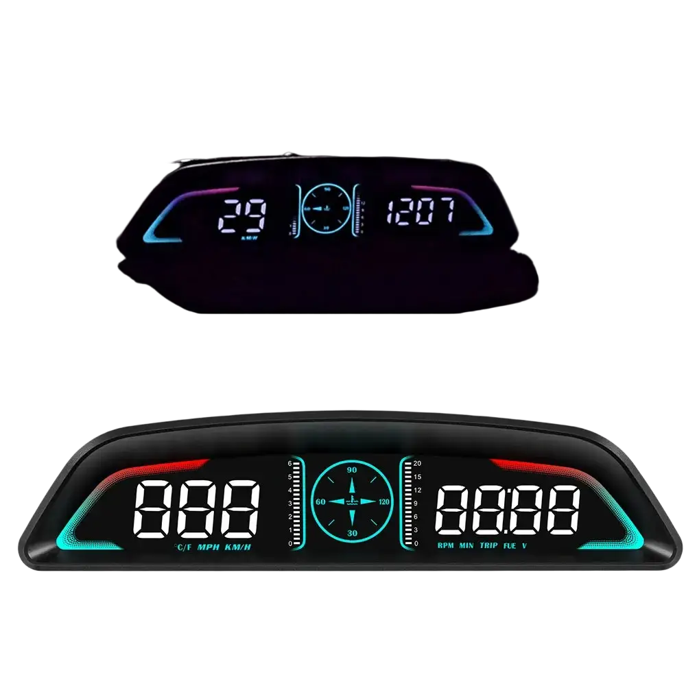 AD voiture B3 OBD HUD G3 GPS HUD affichage tête haute compteur de vitesse numérique réveil de survitesse RPM tension