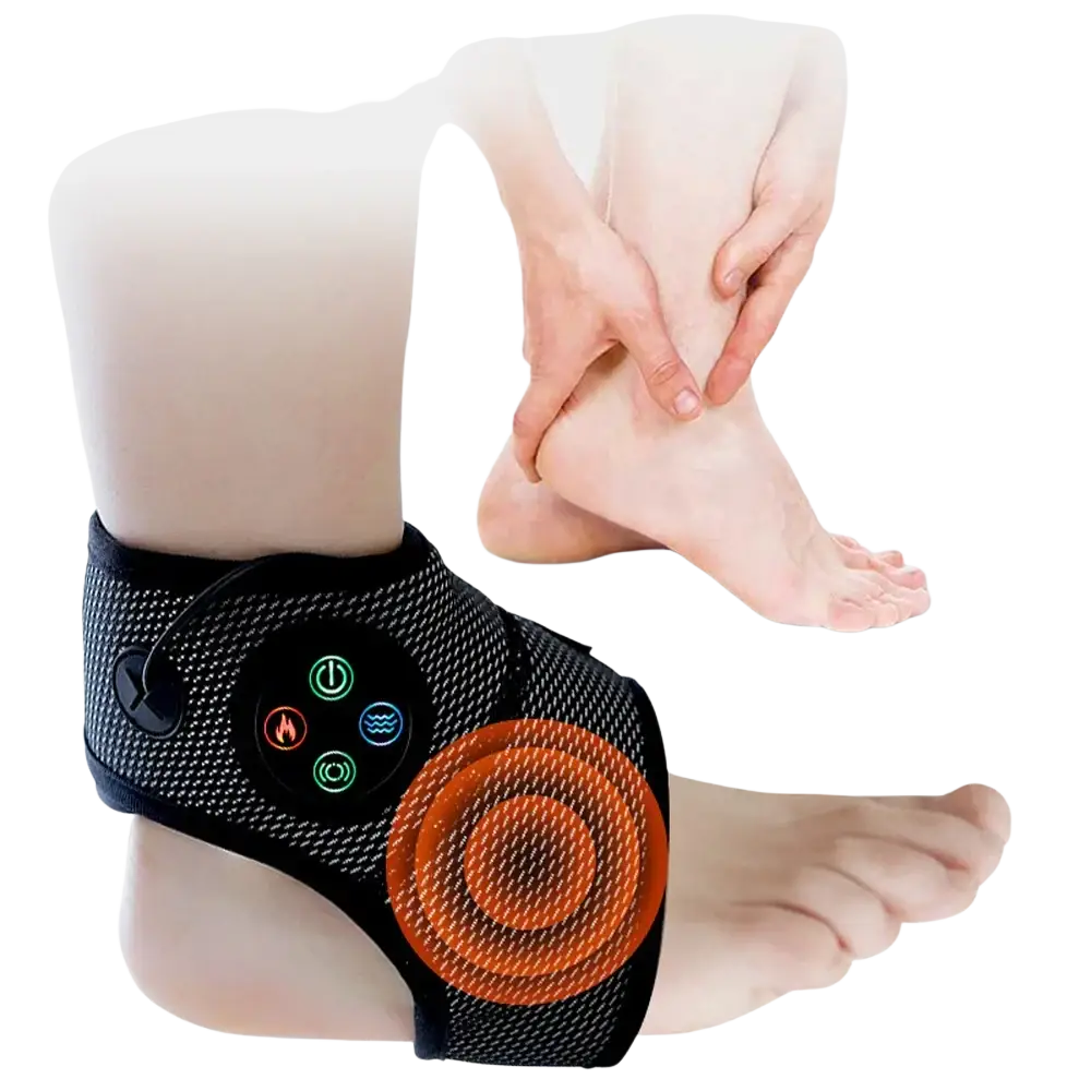 Masseur de pieds électrique Intelligent Vibration pression d’air attelle de cheville compresse chaude points