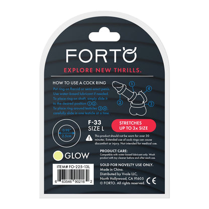 Anneau Pénis Forto Blanc L (L) Ø 25 mm