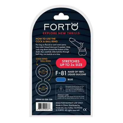 Anneau Pénis Forto Bleu Ø 47 mm (Taille unique)