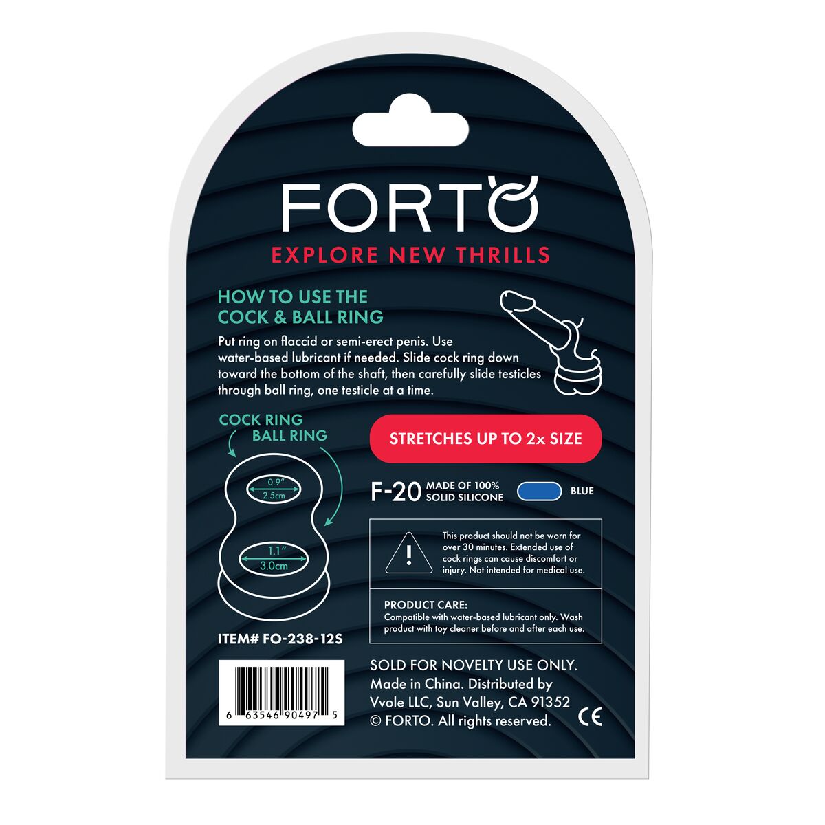 Anneau Pénis Forto Bleu S