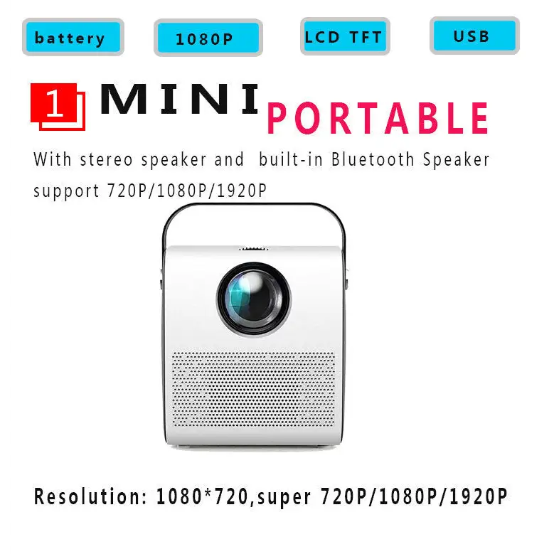 1080P HD portable projector - video projecteur