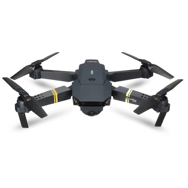 Drone pliant E58 noir et or avec caméra frontale