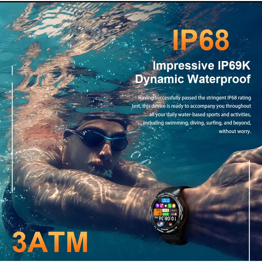 2025 NOUVEAU populaire en plein air GPS tracker sport montre intelligente hommes 500 mAh NFC HD appel IP68 profondeur