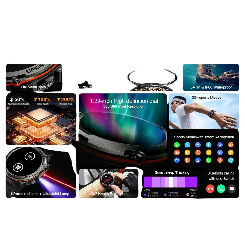 2025 NOUVEAU populaire en plein air GPS tracker sport montre intelligente hommes 500 mAh NFC HD appel IP68 profondeur