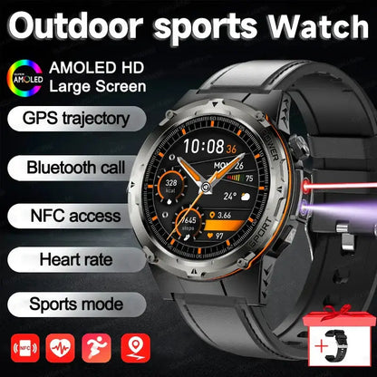 2025 NOUVEAU populaire en plein air GPS tracker sport montre intelligente hommes 500 mAh NFC HD appel IP68 profondeur
