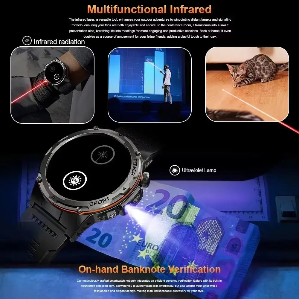 2025 NOUVEAU populaire en plein air GPS tracker sport montre intelligente hommes 500 mAh NFC HD appel IP68 profondeur