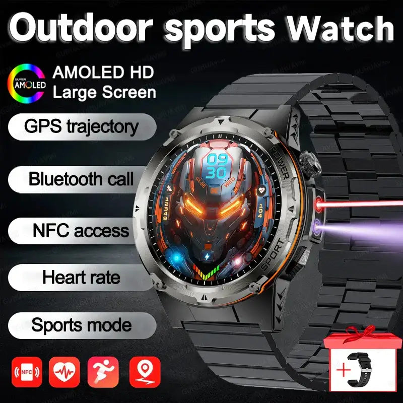 2025 NOUVEAU populaire en plein air GPS tracker sport montre intelligente hommes 500 mAh NFC HD appel IP68 profondeur