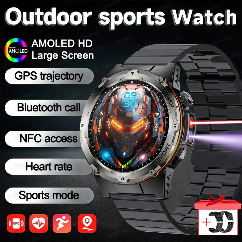 2025 NOUVEAU populaire en plein air GPS tracker sport montre intelligente hommes 500 mAh NFC HD appel IP68 profondeur