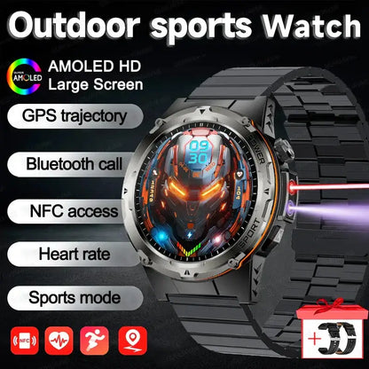 2025 NOUVEAU populaire en plein air GPS tracker sport montre intelligente hommes 500 mAh NFC HD appel IP68 profondeur