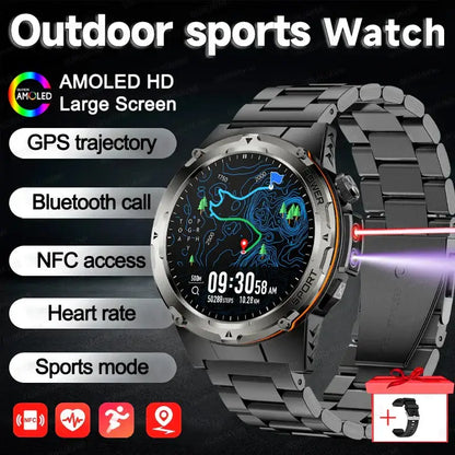 2025 NOUVEAU populaire en plein air GPS tracker sport montre intelligente hommes 500 mAh NFC HD appel IP68 profondeur