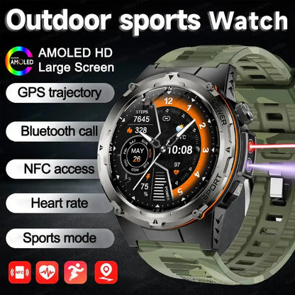2025 NOUVEAU populaire en plein air GPS tracker sport montre intelligente hommes 500 mAh NFC HD appel IP68 profondeur