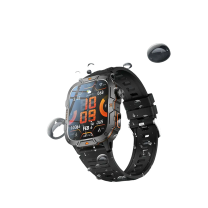 2025 nouveau pour Xiaomi montre intelligente de qualité militaire hommes 1.96 ’écran AMOLED 5ATM étanche sport Fitness