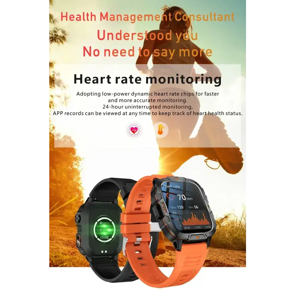 2025 nouveau pour Xiaomi montre intelligente de qualité militaire hommes 1.96 ’écran AMOLED 5ATM étanche sport Fitness