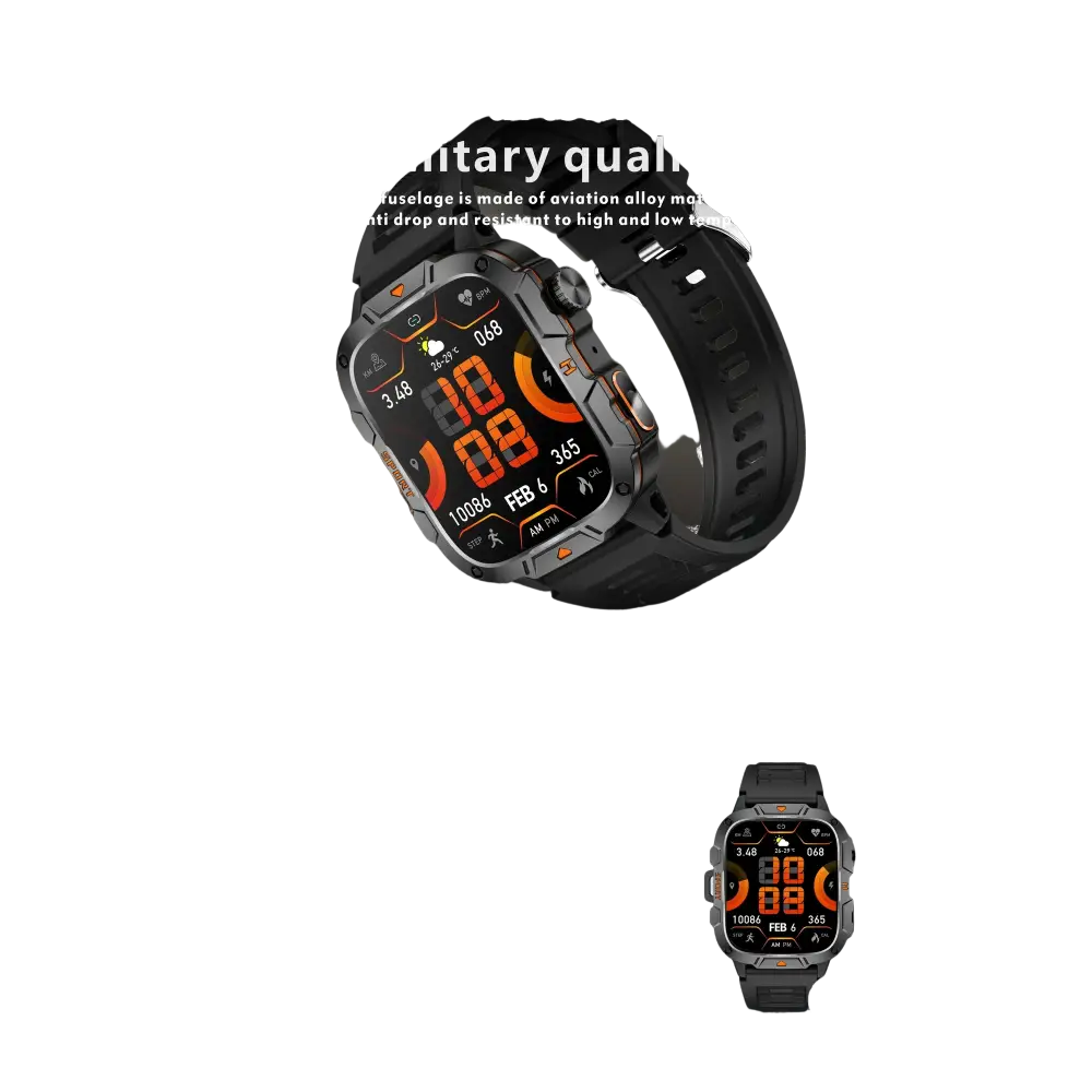 2025 nouveau pour Xiaomi montre intelligente de qualité militaire hommes 1.96 ’écran AMOLED 5ATM étanche sport Fitness