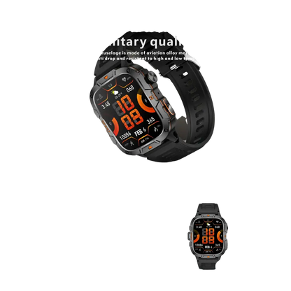 2025 nouveau pour Xiaomi montre intelligente de qualité militaire hommes 1.96 ’écran AMOLED 5ATM étanche sport Fitness