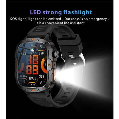 2025 nouveau pour Xiaomi montre intelligente de qualité militaire hommes 1.96 ’écran AMOLED 5ATM étanche sport Fitness