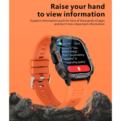 2025 nouveau pour Xiaomi montre intelligente de qualité militaire hommes 1.96 ’écran AMOLED 5ATM étanche sport Fitness