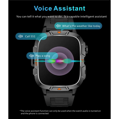 2025 nouveau pour Xiaomi montre intelligente de qualité militaire hommes 1.96 ’écran AMOLED 5ATM étanche sport Fitness