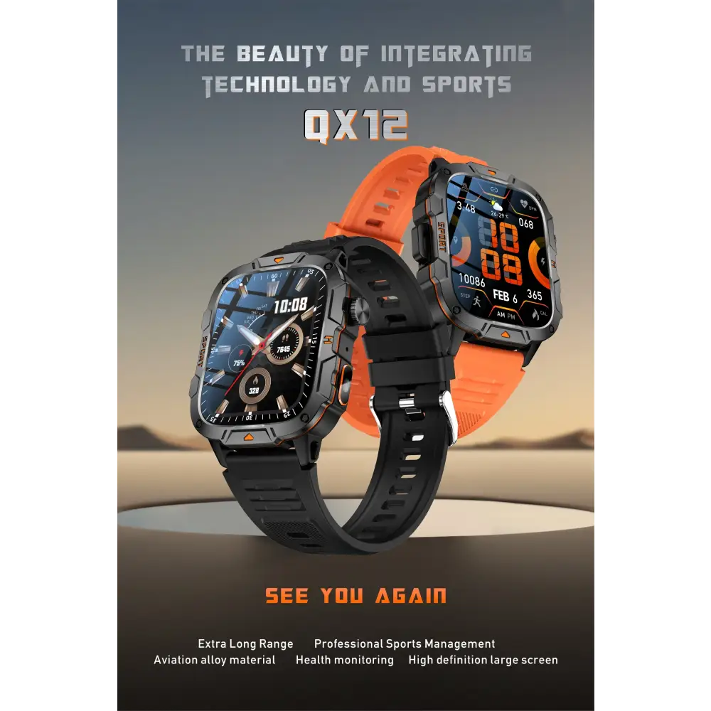 2025 nouveau pour Xiaomi montre intelligente de qualité militaire hommes 1.96 ’écran AMOLED 5ATM étanche sport Fitness