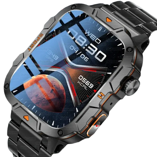 2025 nouveau pour Xiaomi montre intelligente de qualité militaire hommes 1.96 ’écran AMOLED 5ATM étanche sport Fitness