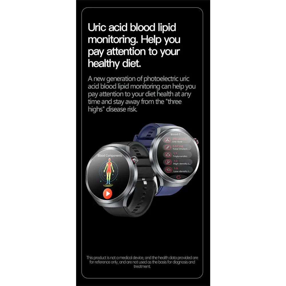 2025 nouveau pour XIAOMI santé Trackr acide uricique lipides sanguins montre intelligente pression artérielle ECG + PPG