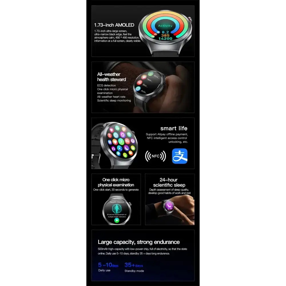 2025 nouveau pour XIAOMI santé Trackr acide uricique lipides sanguins montre intelligente pression artérielle ECG + PPG