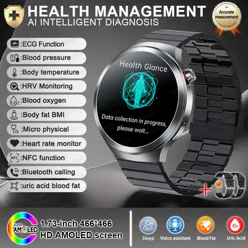 2025 nouveau pour XIAOMI santé Trackr acide uricique lipides sanguins montre intelligente pression artérielle ECG + PPG