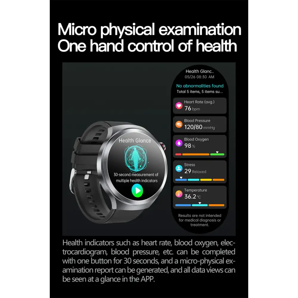 2025 nouveau pour XIAOMI santé Trackr acide uricique lipides sanguins montre intelligente pression artérielle ECG + PPG