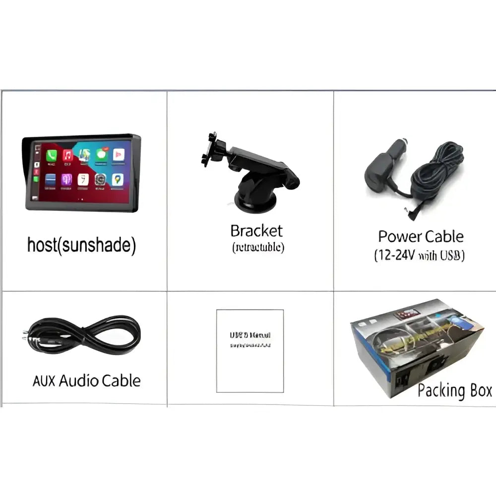 7 IPS Car Smart Screen Wireless Carplay Auto Mobile Phone Projection Screen Navigation - voiture