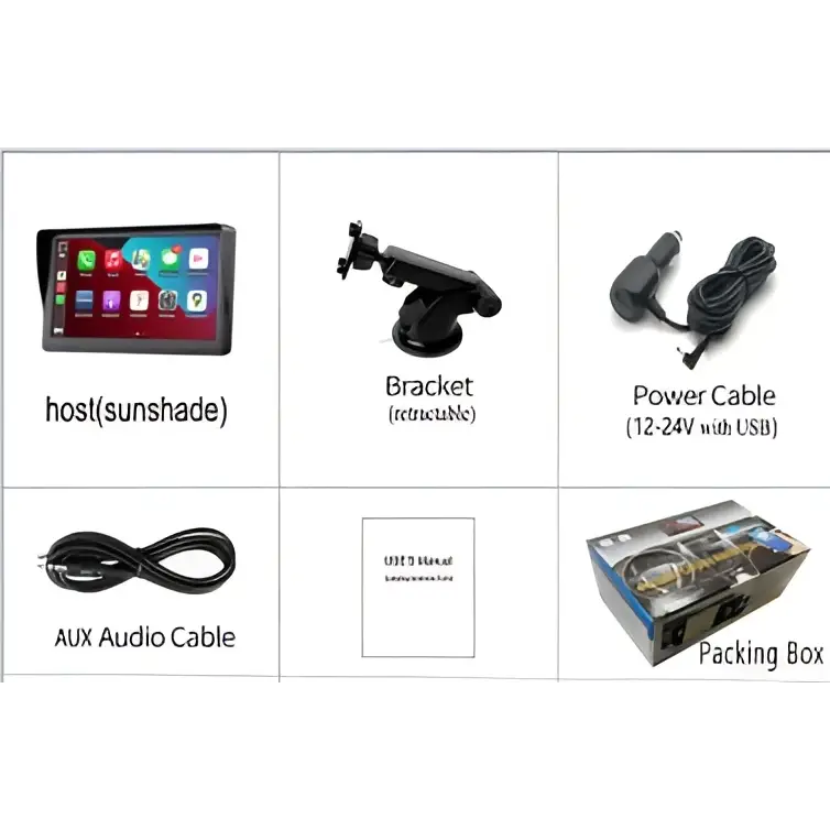 7 IPS Car Smart Screen Wireless Carplay Auto Mobile Phone Projection Screen Navigation - voiture