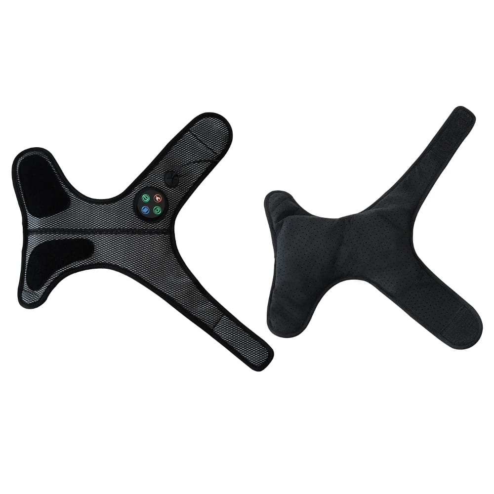 Attelle de cou noire en mesh avec boutons et pression d’air