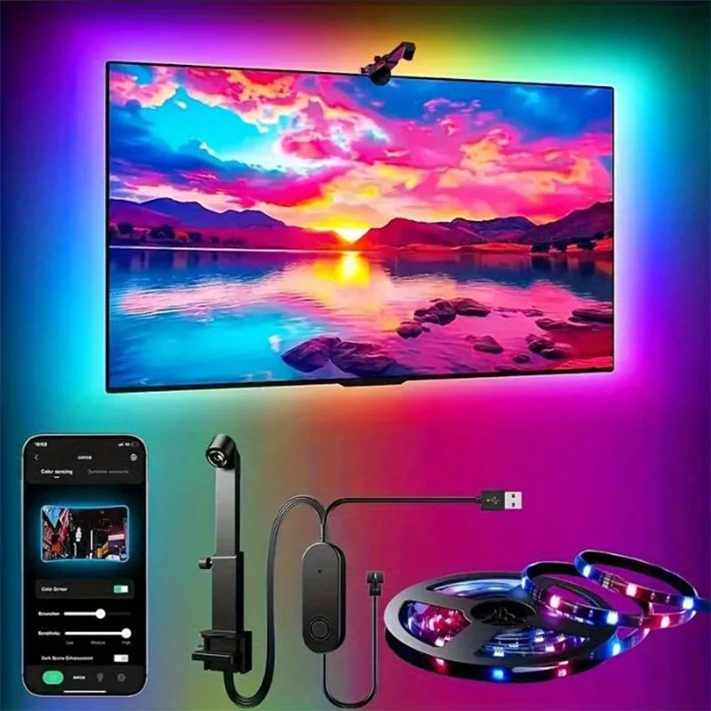 Rétroéclairage TV LED RGBIC synchronisé avec caméra – photo 1