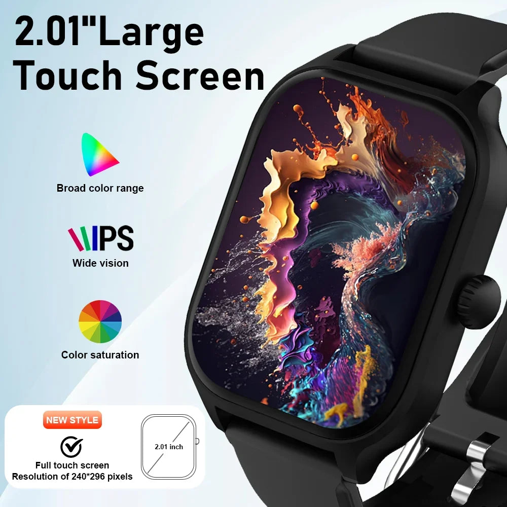 Montre connectée appels Bluetooth 2,01 pouces – détail 3