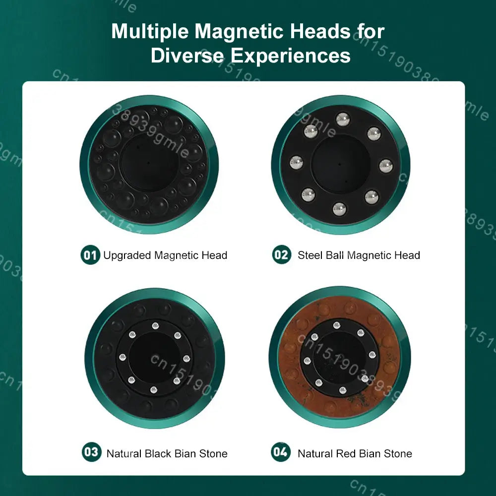Têtes magnétiques multifonctionnelles pour masseur Guasha chauffant anti-cellulite