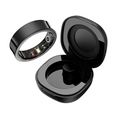 Bague Connectée avec Boîtier de Charge – Suivi Sommeil, Cœur & Activité, Étanche 5ATM