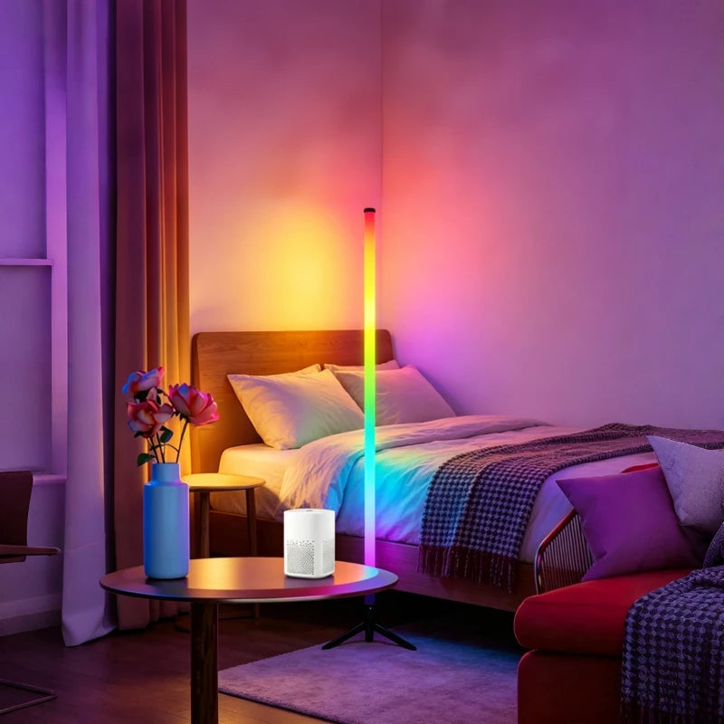 Lampadaire d'angle LED RGB 120 cm