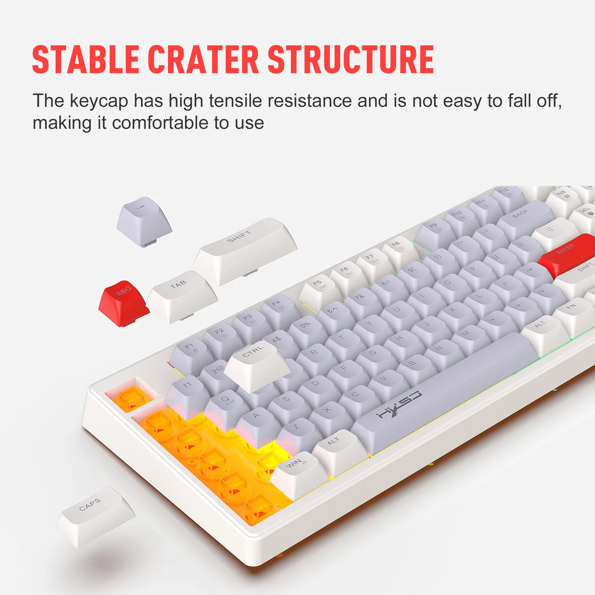 Clavier gaming 108 touches RGB rétroéclairé – vue 4