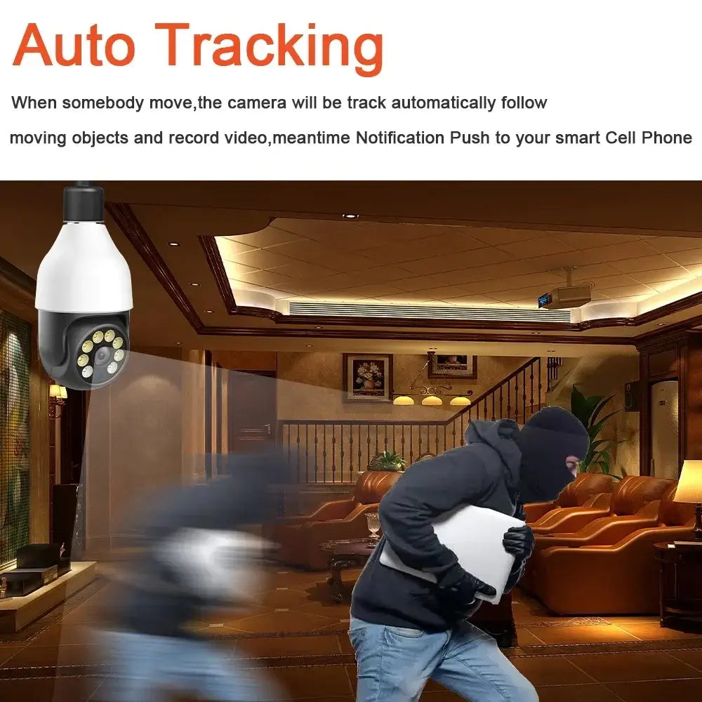 TUYA-Caméra de permission 5G Dispositif de Sécurité Sans Fil avec Ampoule PTZ IP CCTV Vision Nocturne Extérieure 5MP 3MP