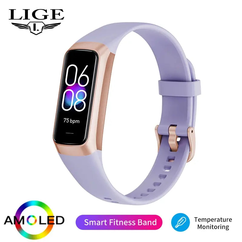 Bracelet Connecté AMOLED 1,1" – Suivi Activité & Sommeil, 20+ Sports, Étanche IP67