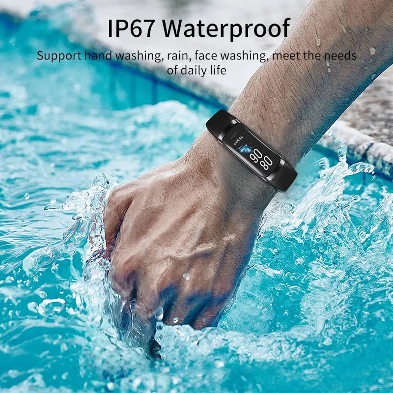 Bracelet Connecté AMOLED 1,1" – Suivi Activité & Sommeil, 20+ Sports, Étanche IP67
